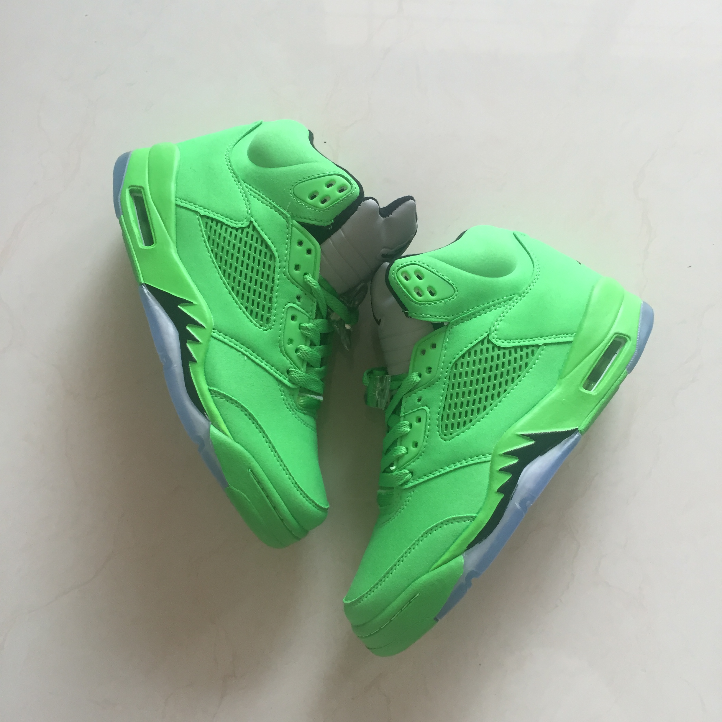 2018 Men Air Jordan 5 All Green Shoes